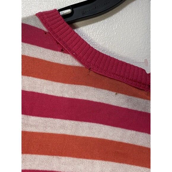 Sweatshirt For Women Size S By 89th & Madison Pink Orange White With Back Zipper - Picture 5 of 5